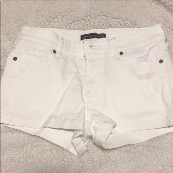 Abercrombie & Fitch Pants - Abercrombie and Fitch Denim White Shorts